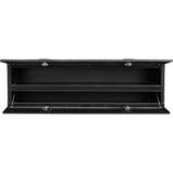 Buyers Products Flatbed Contractor Top Mount Truck Box With Drop Down Doors 96" Matte Black Aluminum 1722593