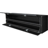 Buyers Products Flatbed Contractor Top Mount Truck Box With Drop Down Doors 96" Matte Black Aluminum 1722593