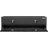 Buyers Products Flatbed Contractor Top Mount Truck Box With Drop Down Doors 96" Matte Black Aluminum 1722593