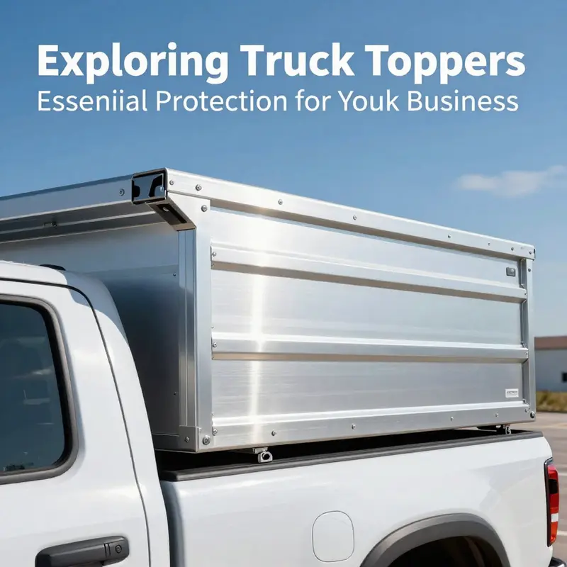 A well-installed aluminum truck topper highlighting its sleek design and durability.
