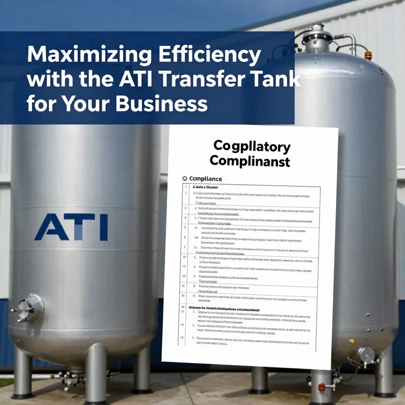 The ATI 95-Gallon Split Transfer Tank highlights its dual compartment design for safe liquid transportation.
