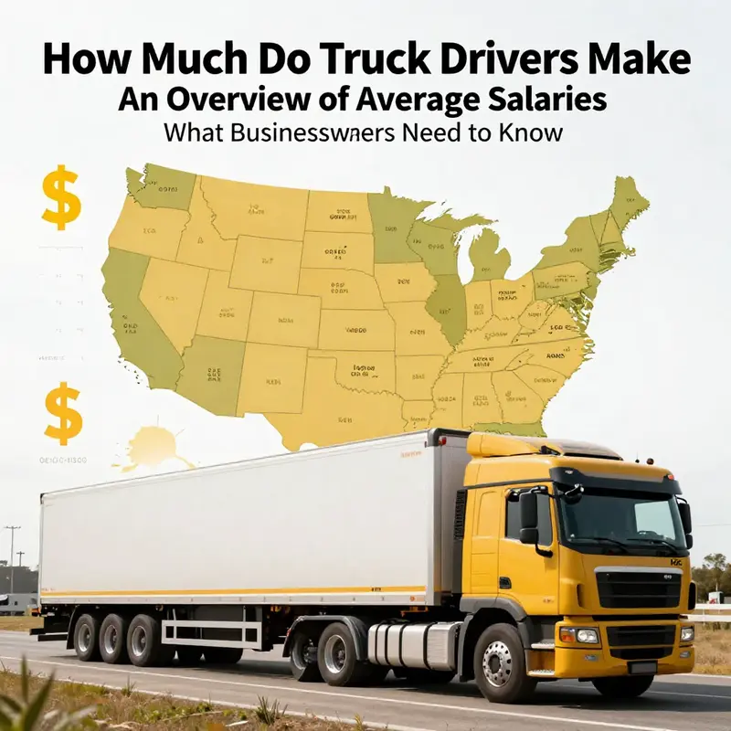Overview of average truck driver salaries in the U.S. highlighting trends and averages.