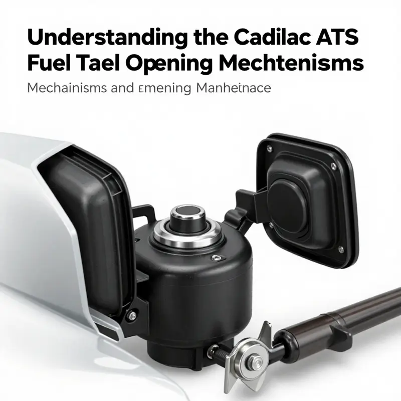 The schematic representation of the Cadillac ATS fuel tank opening mechanisms.