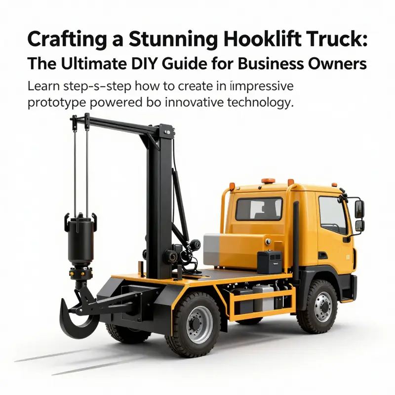 An impressive DIY hooklift truck prototype highlighting its functional and aesthetic features.