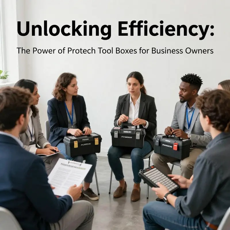 An array of Protech tool box products available for business owners.