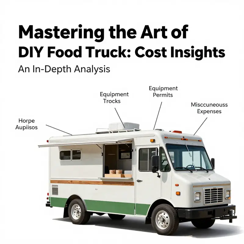 A financial breakdown outlining the primary costs involved in creating a DIY food truck.
