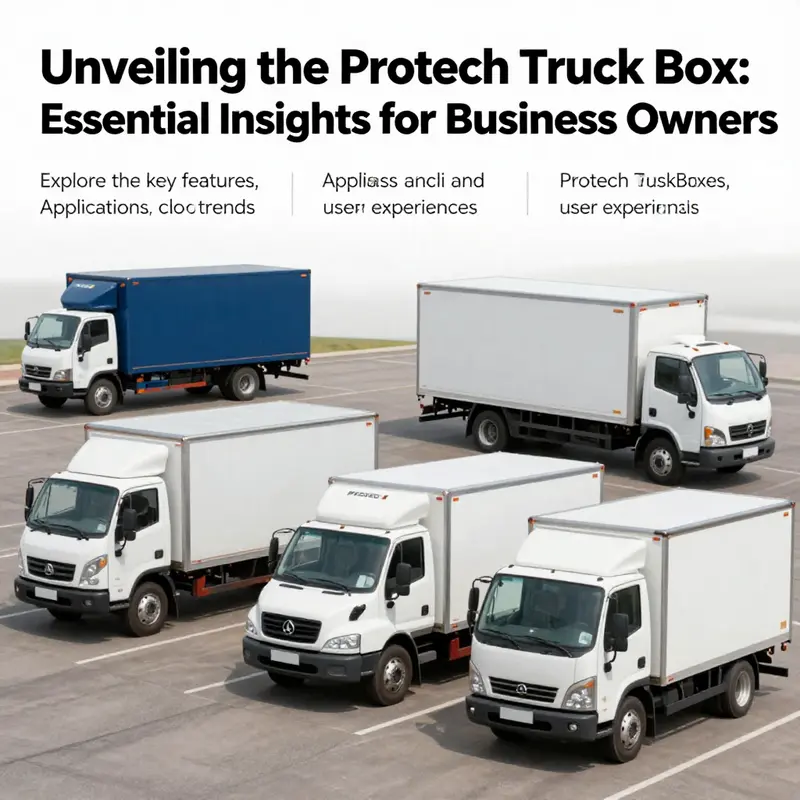 Various Protech Truck Boxes displayed in multiple business contexts showcasing their versatility.