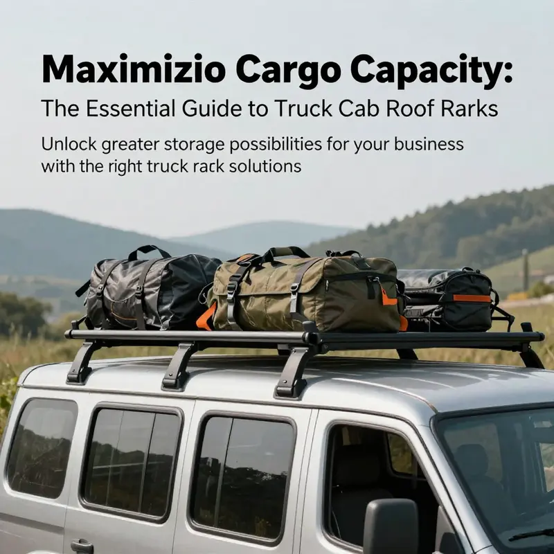 A truck outfitted with a roof rack filled with equipment for outdoor activities, demonstrating the practical benefits of roof racks.