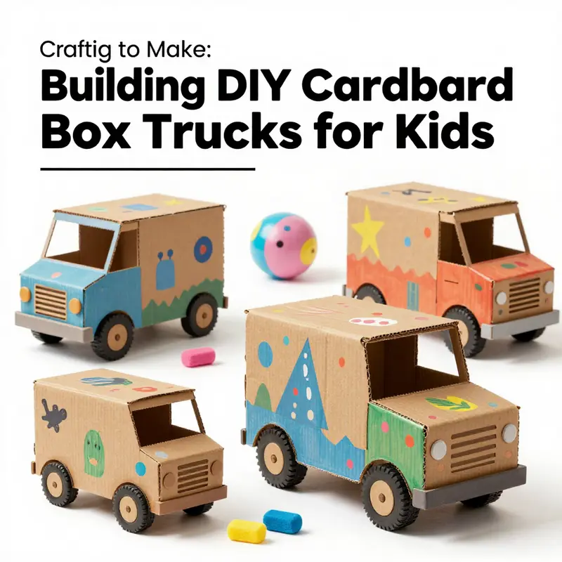 Essential materials for constructing DIY cardboard box trucks.