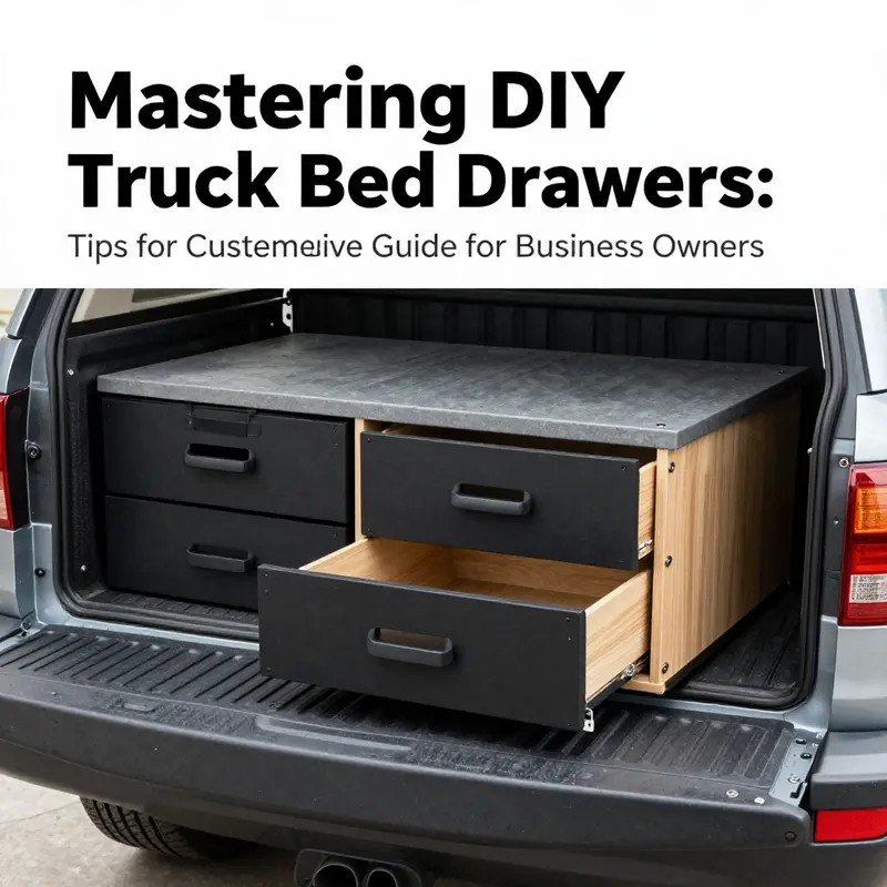 Essential materials and tools for constructing DIY truck bed drawers.