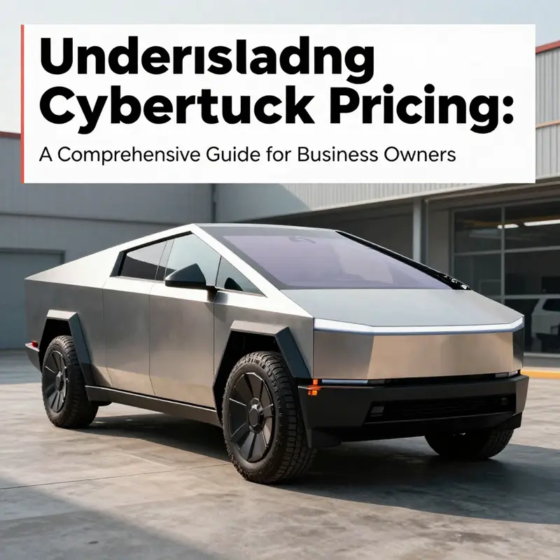 Tesla Cybertruck featured prominently in an industrial setting.