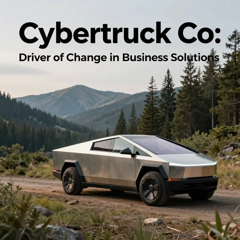 The innovative features of the Cybertruck highlighted, showcasing its advanced technology and robust build.