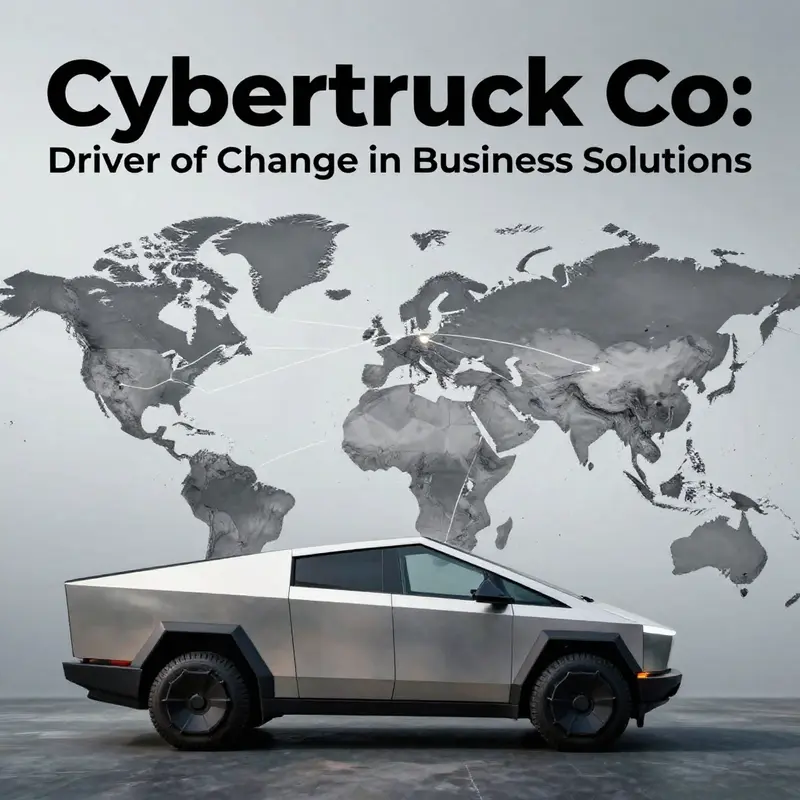 The innovative features of the Cybertruck highlighted, showcasing its advanced technology and robust build.