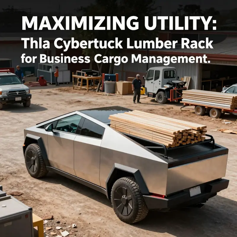 The sleek design of the Cybertruck Lumber Rack integrates functionality with style, enhancing the overall utility of the vehicle.