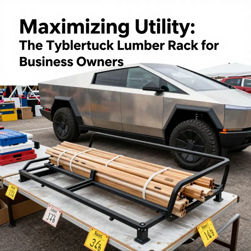 The sleek design of the Cybertruck Lumber Rack integrates functionality with style, enhancing the overall utility of the vehicle.