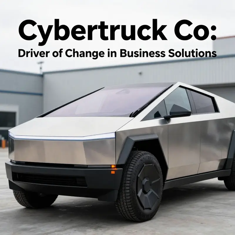 The innovative features of the Cybertruck highlighted, showcasing its advanced technology and robust build.