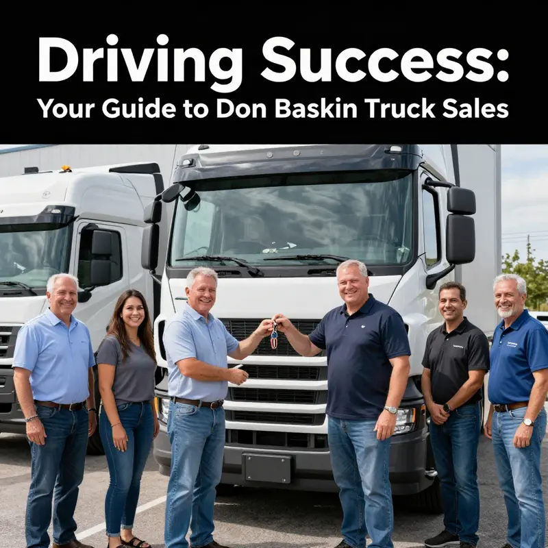 A view of Don Baskin Truck Sales showcasing a diverse selection of new and used trucks.