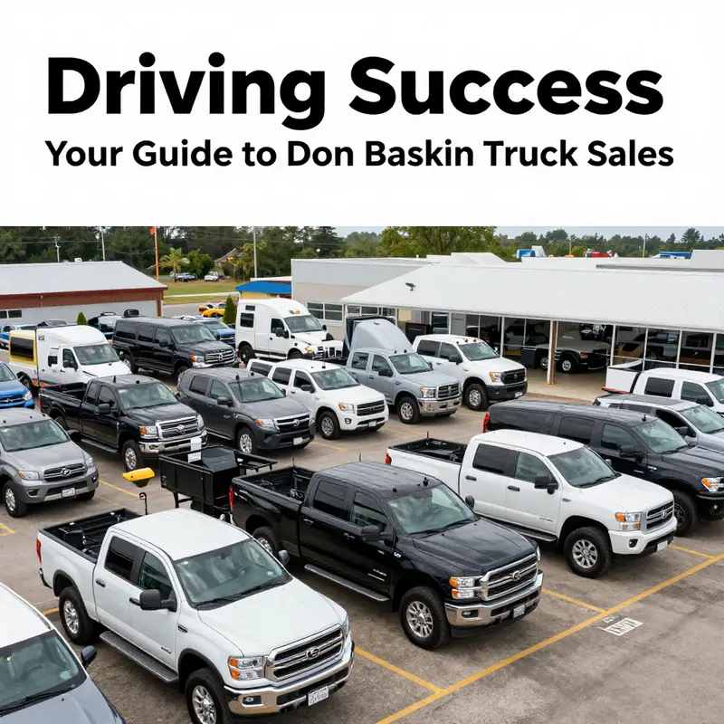 A view of Don Baskin Truck Sales showcasing a diverse selection of new and used trucks.