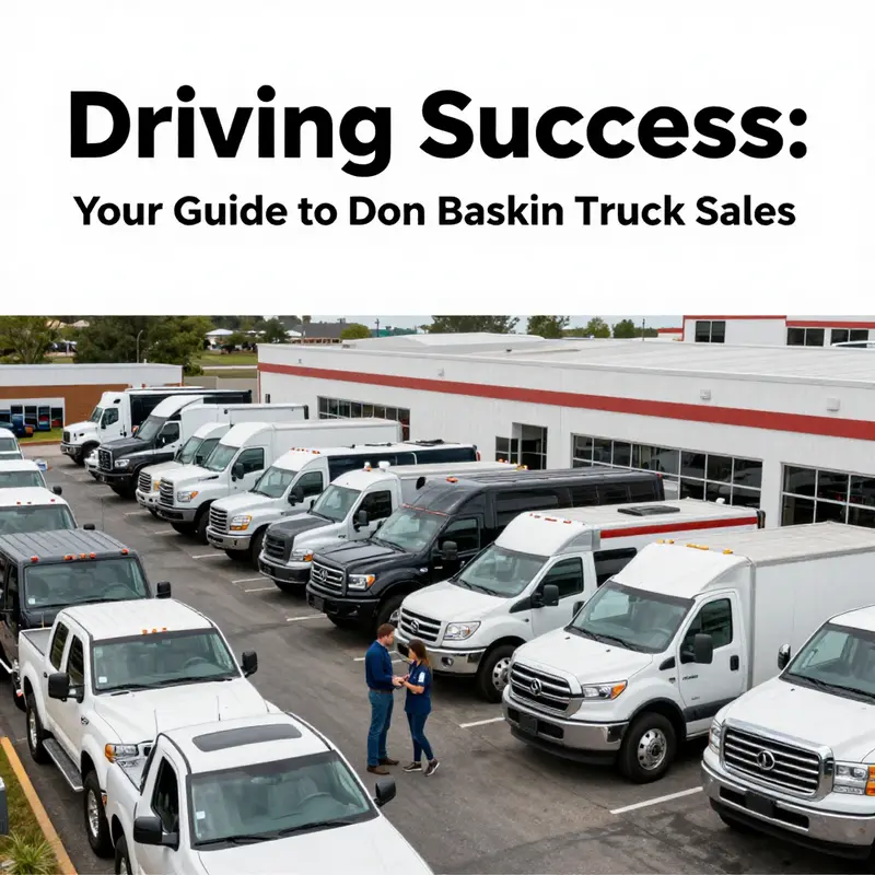 A view of Don Baskin Truck Sales showcasing a diverse selection of new and used trucks.