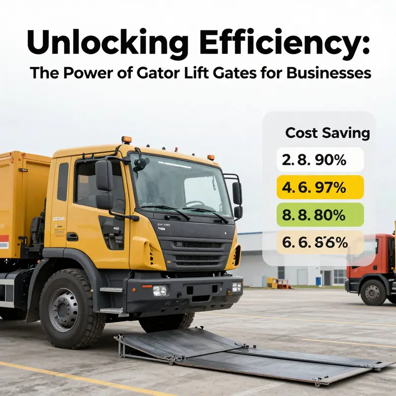 An operational gator lift gate demonstrating its functionality in loading heavy cargo.