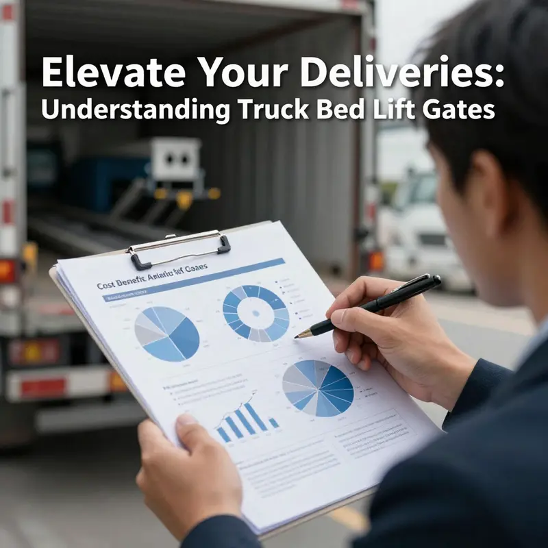 A hydraulic lift gate efficiently raising cargo for smooth loading and unloading.