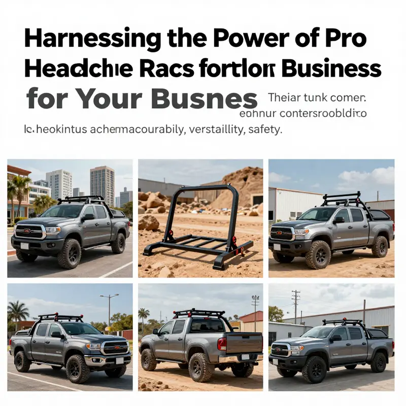 Several Pro Tech headache racks displayed on trucks, representing durability, versatility, and safety.