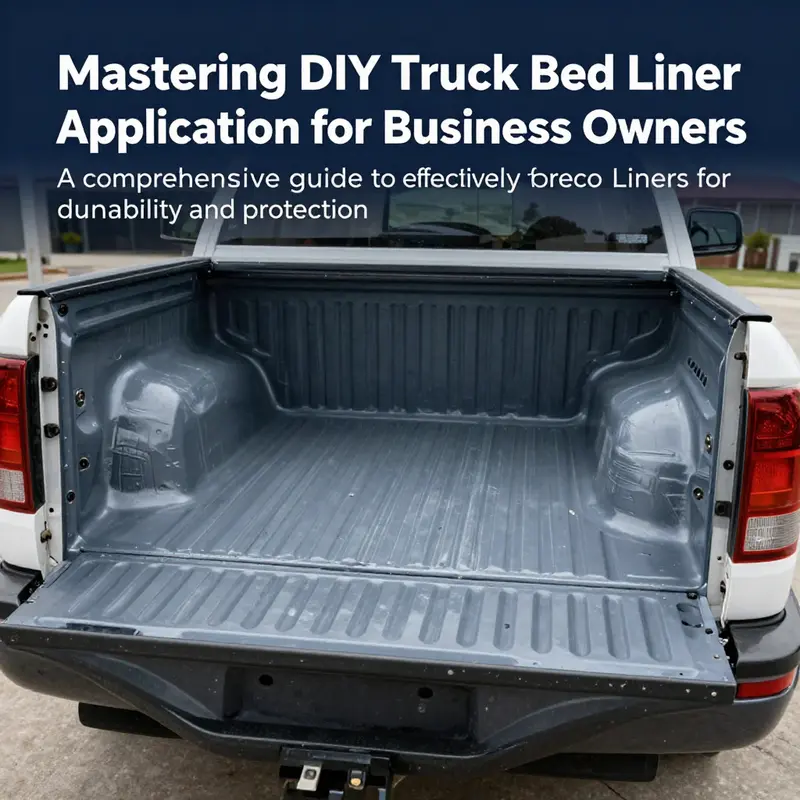 Close-up of a freshly sprayed truck bed liner, illustrating its robust texture and shine.
