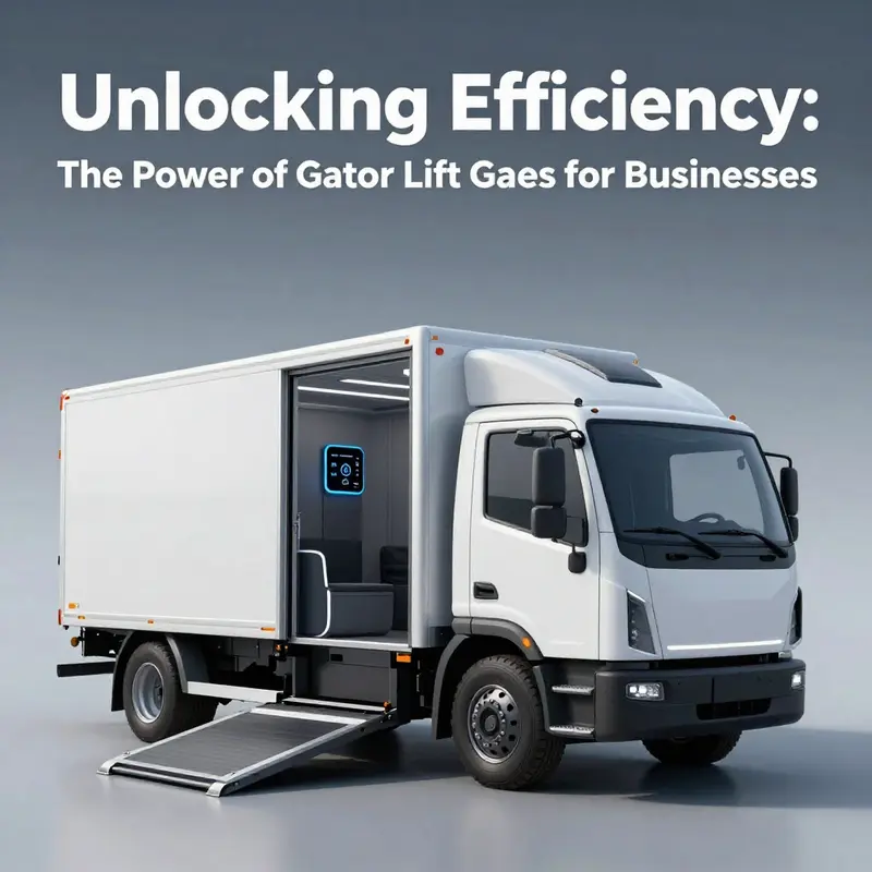 An operational gator lift gate demonstrating its functionality in loading heavy cargo.