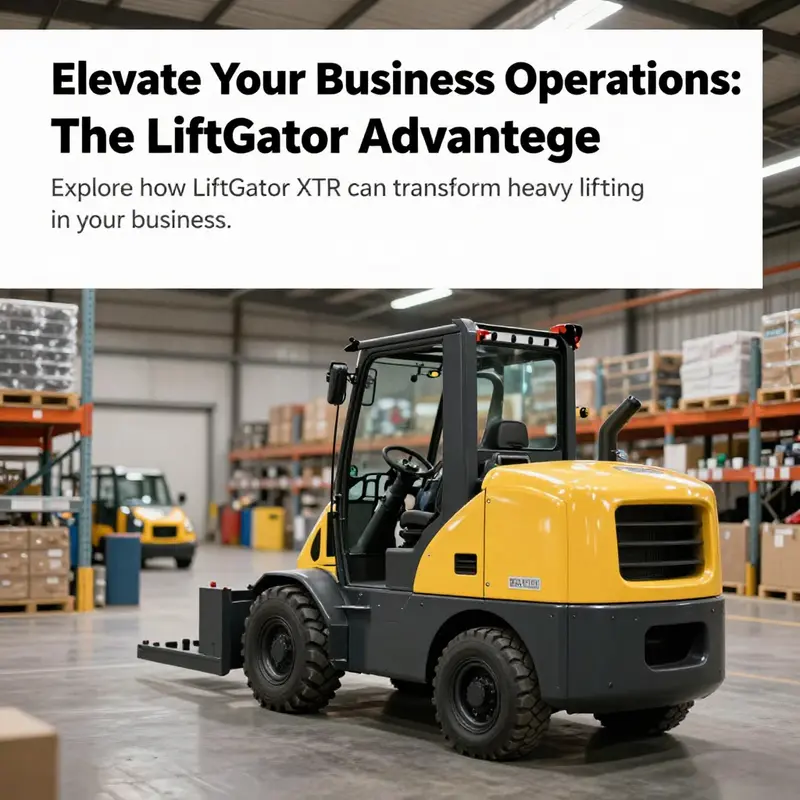 LiftGator XTR seen in a warehouse, symbolizing efficiency in heavy lifting.