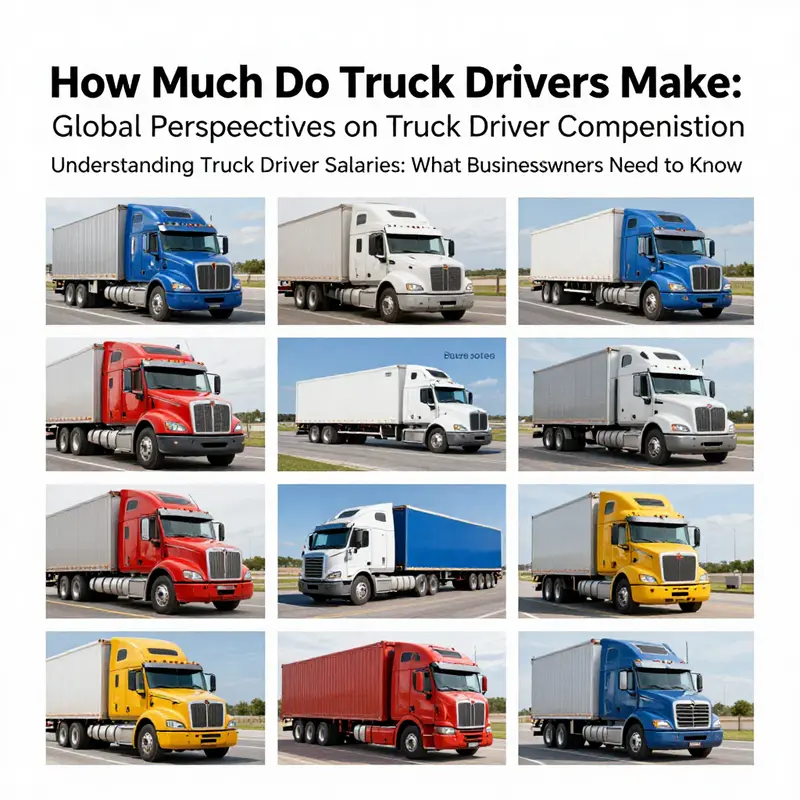 Overview of average truck driver salaries in the U.S. highlighting trends and averages.
