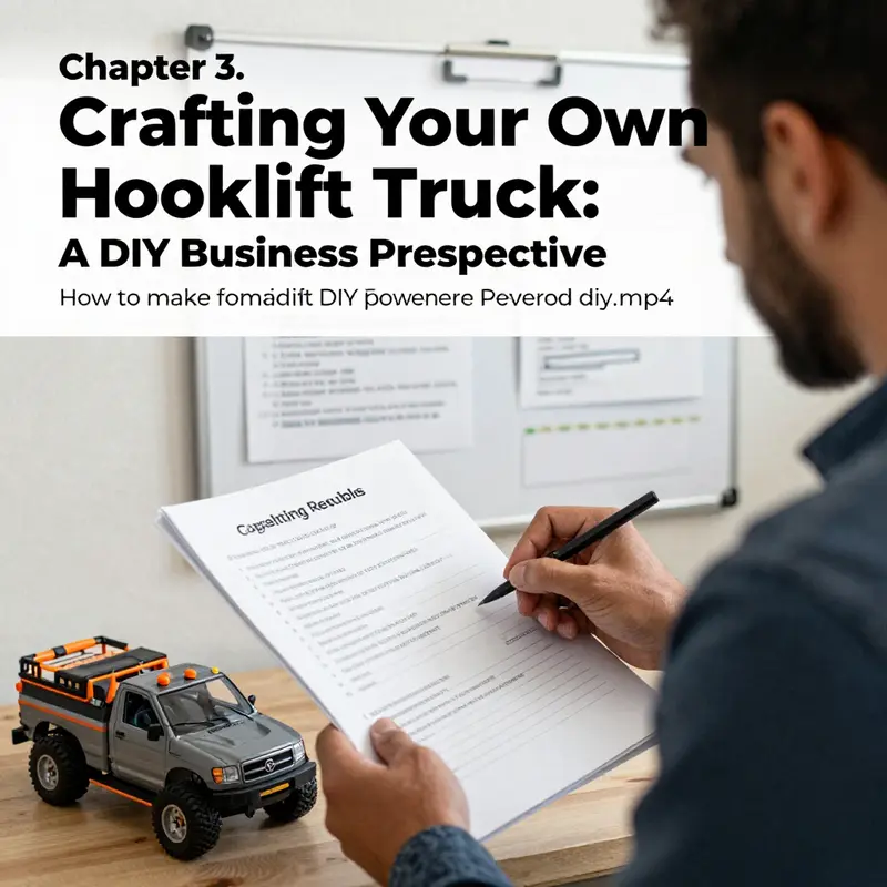 Diagram illustrating the key components of a hooklift truck.
