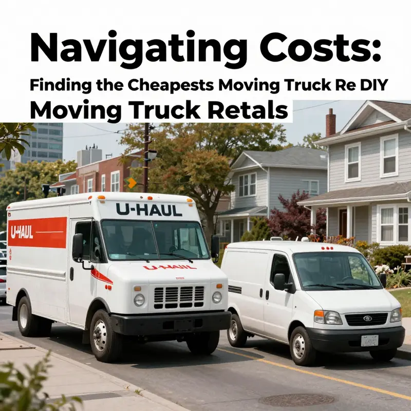 A visual comparison of DIY moving truck rental options showcases different pricing strategies and overall costs.