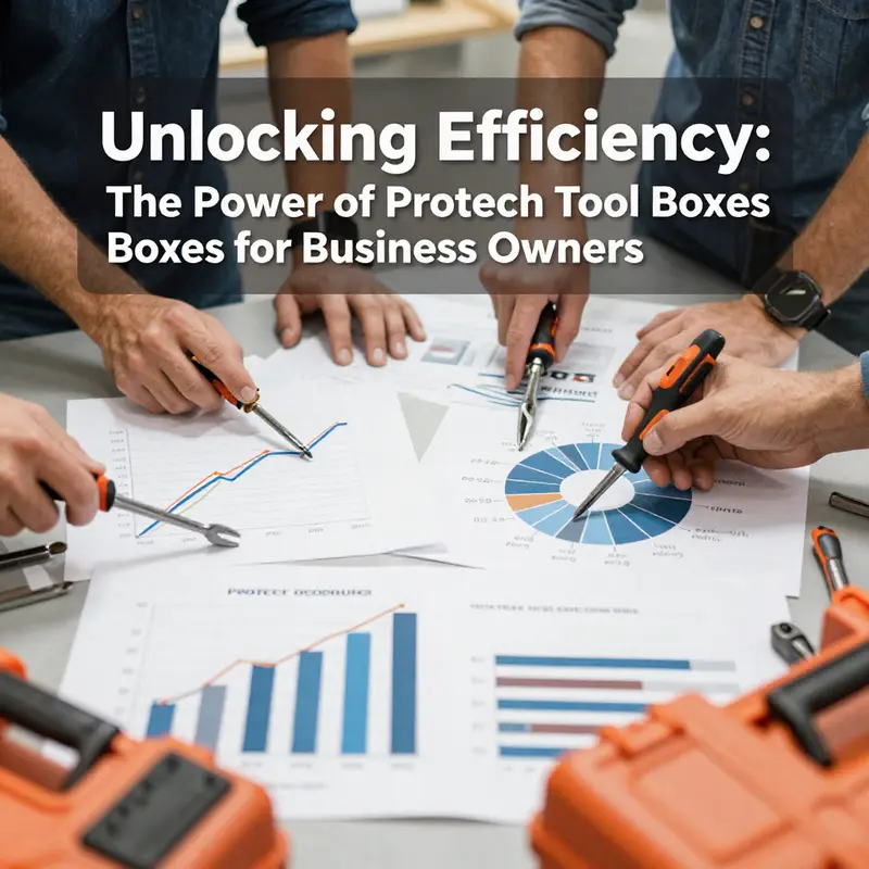 An array of Protech tool box products available for business owners.