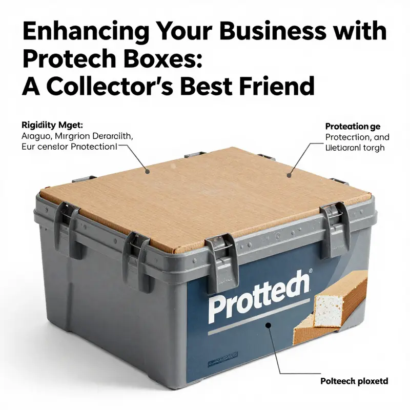 Protech boxes in action, demonstrating their usefulness in protecting and displaying a range of collectibles.