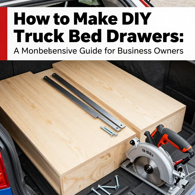 Essential materials and tools for constructing DIY truck bed drawers.