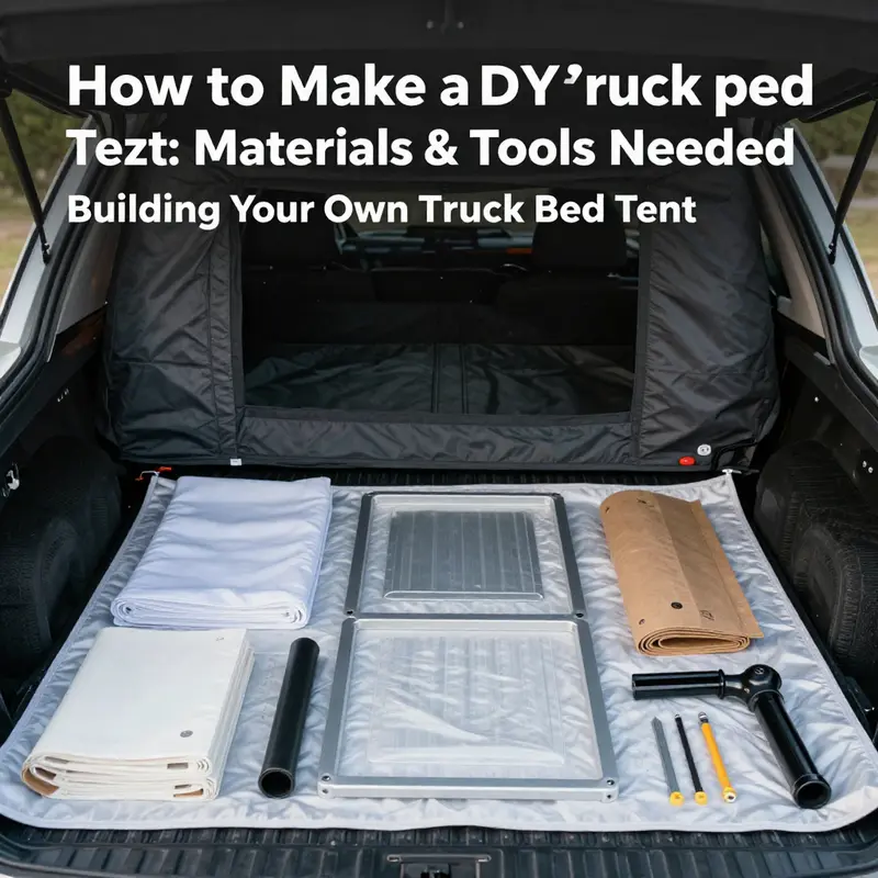 Visualization of planning and design concepts for a truck bed tent.