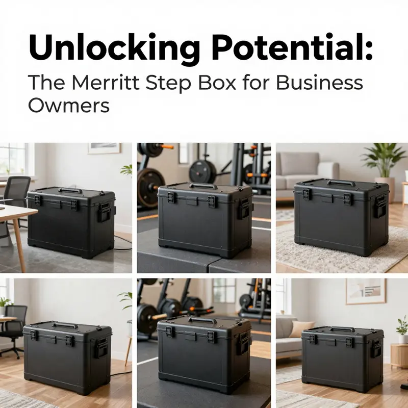 The Merritt Step Box features durable wood elements with a stylish leather surface, making it perfect for tasteful interiors.