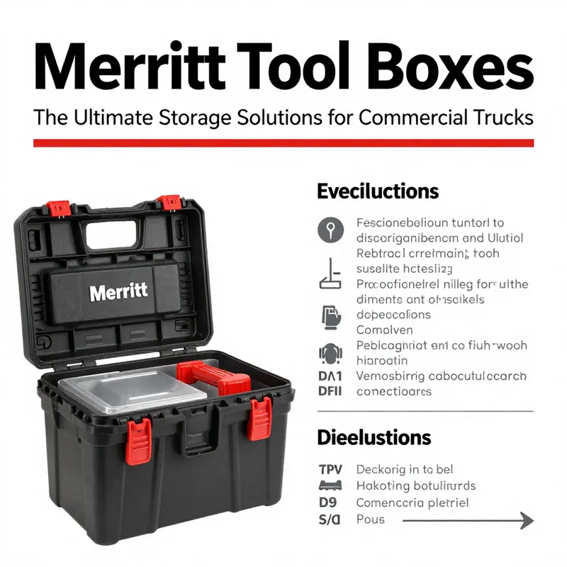 A Merritt tool box showcasing its durability and innovative design, perfectly suited for heavy-duty trucking environments.