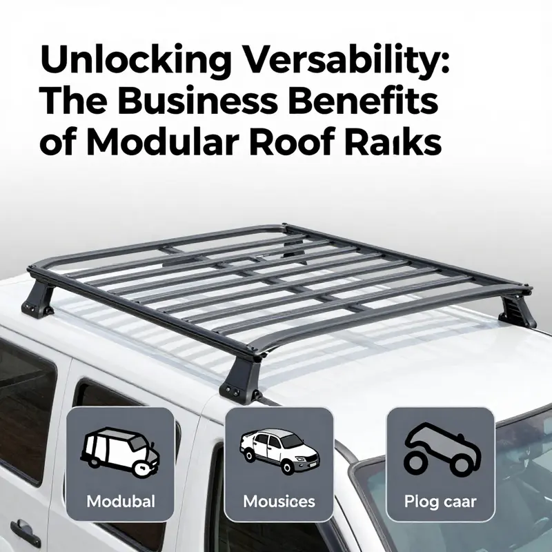 A truck equipped with a versatile modular roof rack showcasing its adaptability for diverse equipment.
