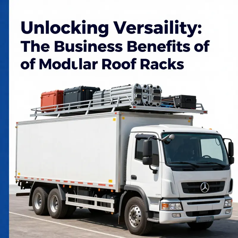 A truck equipped with a versatile modular roof rack showcasing its adaptability for diverse equipment.