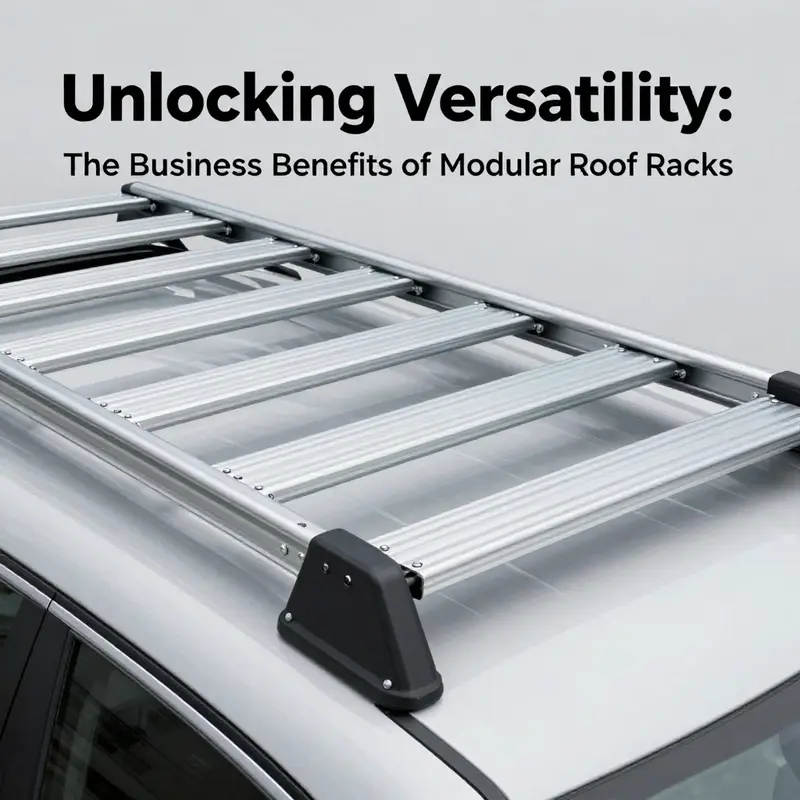 A truck equipped with a versatile modular roof rack showcasing its adaptability for diverse equipment.