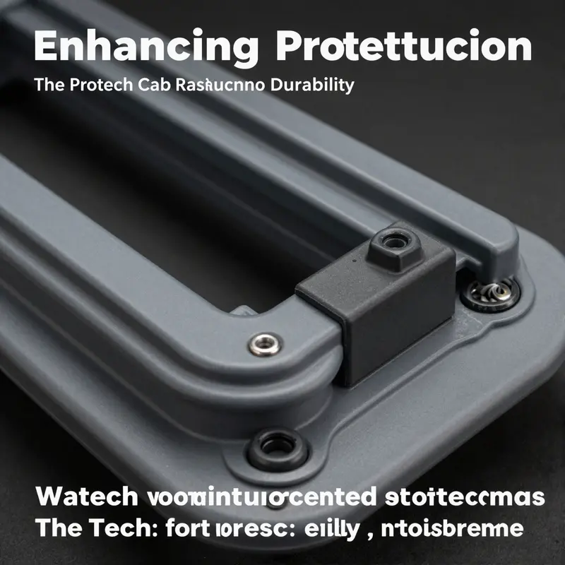 Close-up of ProTech Cab Rack illustrating its durable construction materials.