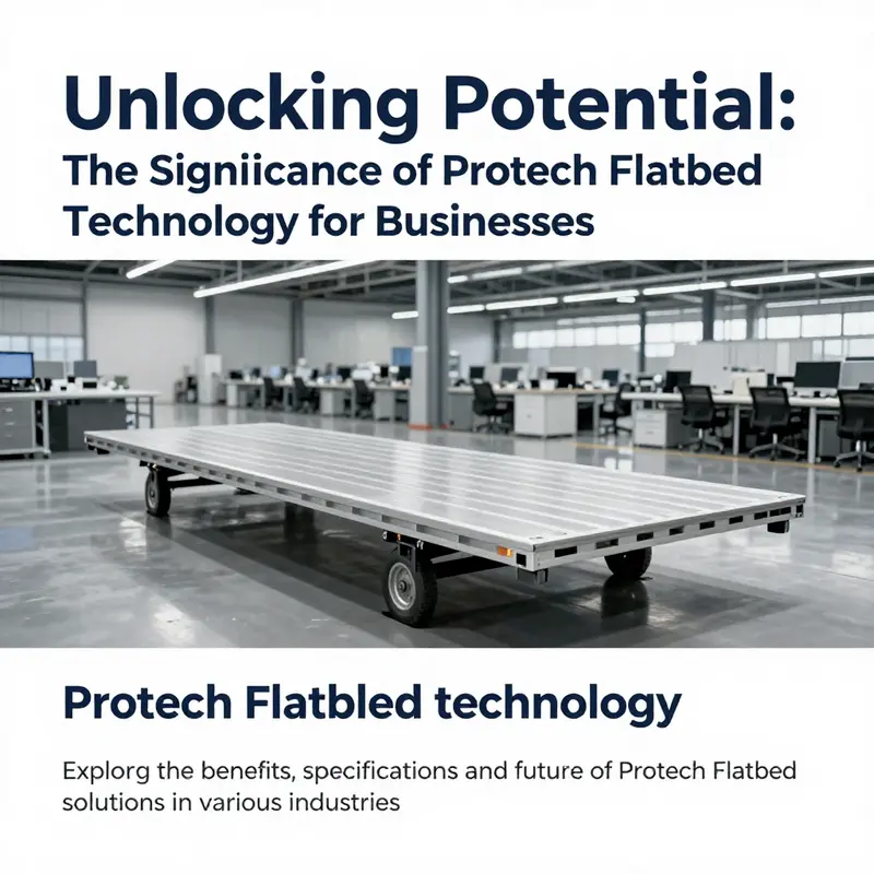 A visually appealing cover image illustrating the Protech Flatbed technology in action within various business settings.