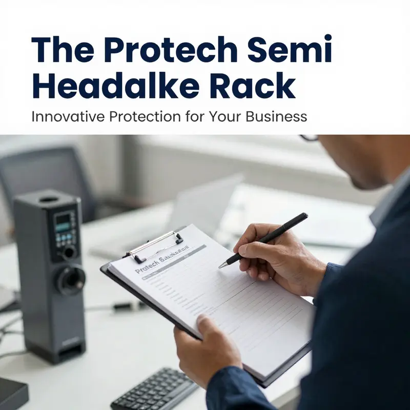 A Protech Semi Headache Rack installed for optimal protection and utility in transporting cargo.