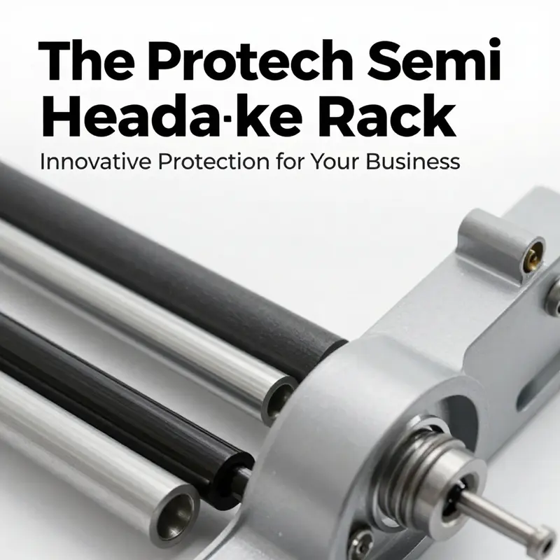 A Protech Semi Headache Rack installed for optimal protection and utility in transporting cargo.