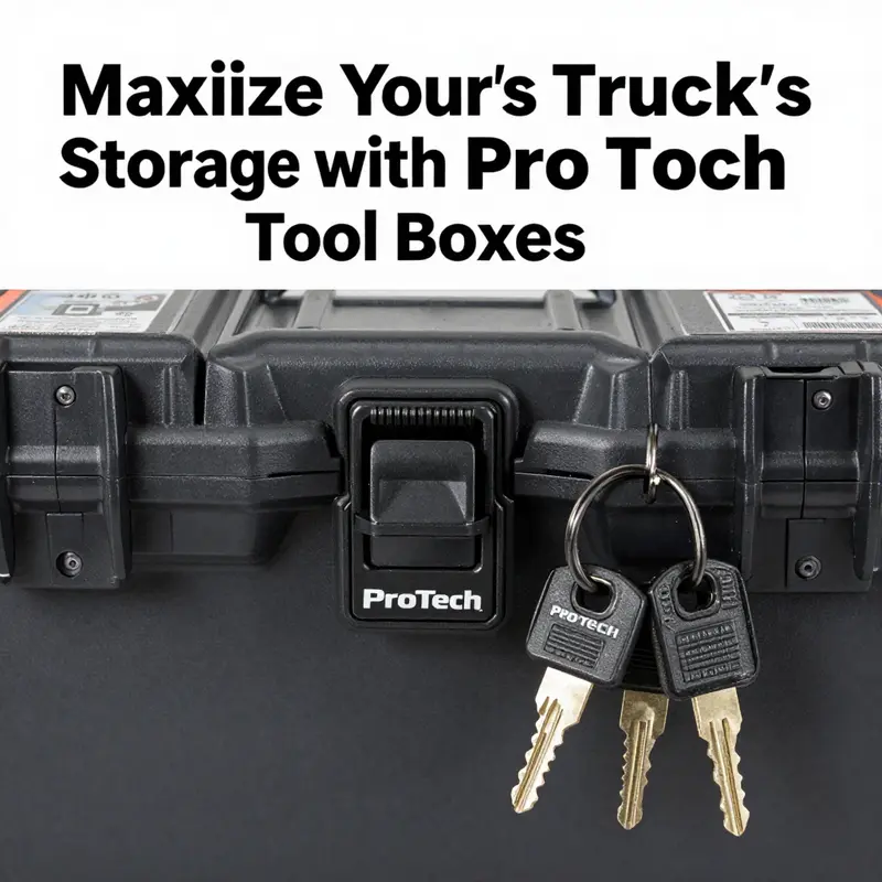 Different types of ProTech truck tool boxes featuring in-bed and side-mount variants.
