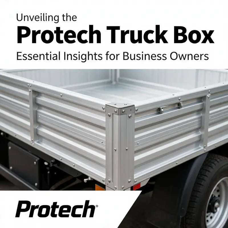 Detailed view of the robust features of a Protech Truck Box.