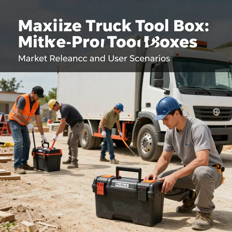 Different types of ProTech truck tool boxes featuring in-bed and side-mount variants.