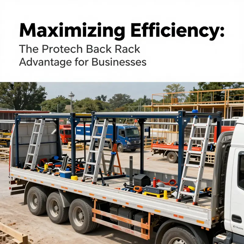 Showcasing the robust design and adjustable features of the Protech Back Rack.