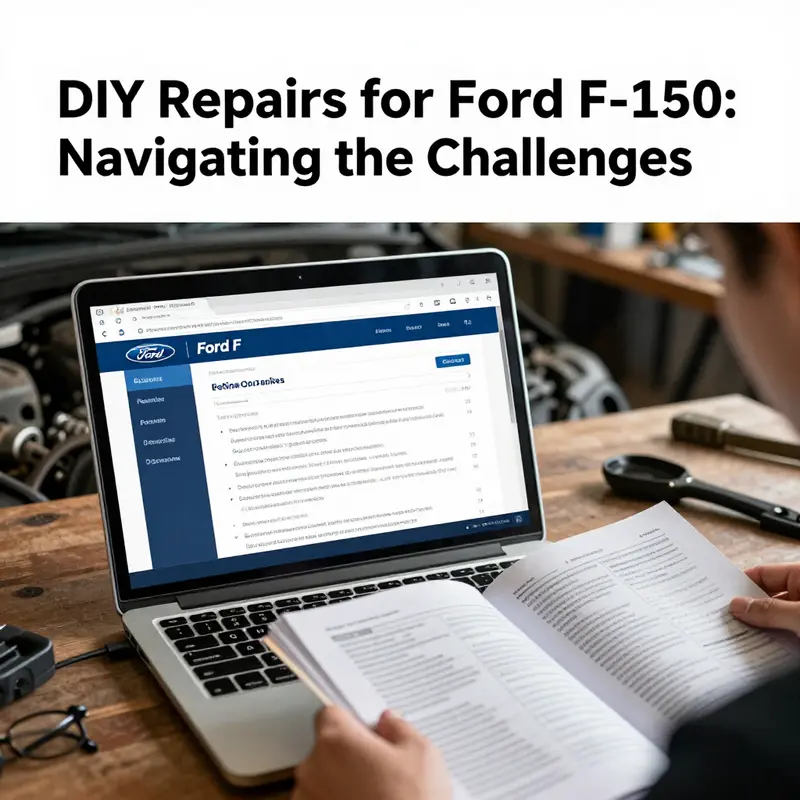 A business owner competently performing basic maintenance on a Ford F-150.